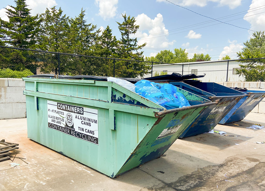 Collection bins at 3601 S. Providence Road
